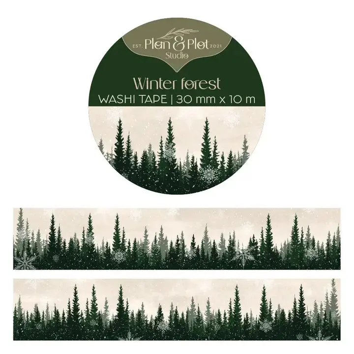Washi tape Plan & Plot - Winter Forest 30 mm