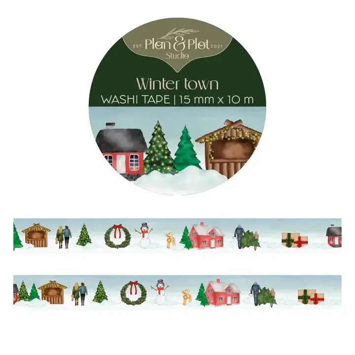 Washi tape Plan & Plot - Winter Town 15 mm