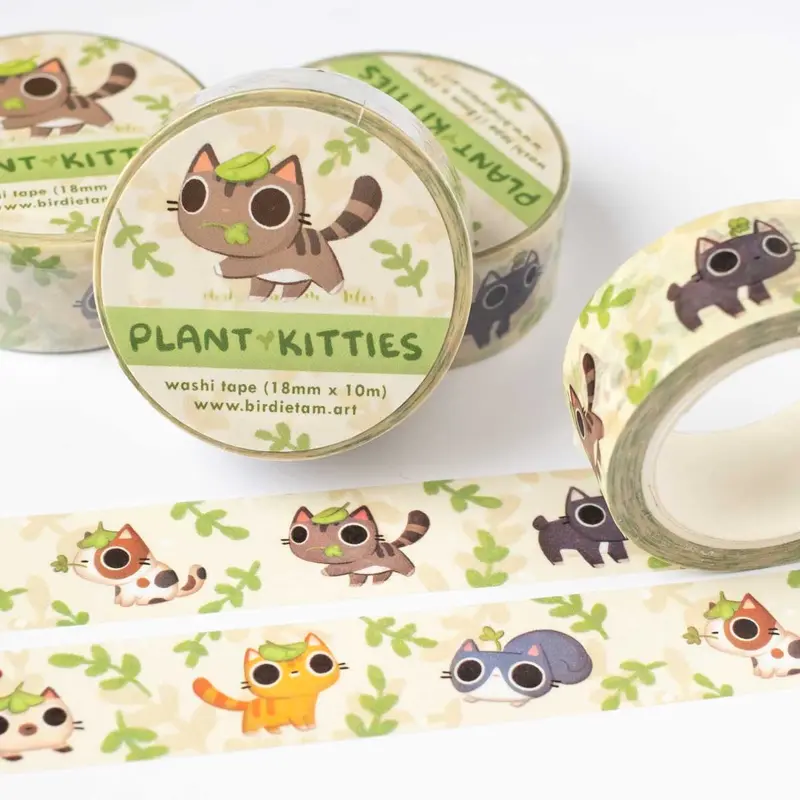 Washi tape - Plant kitties