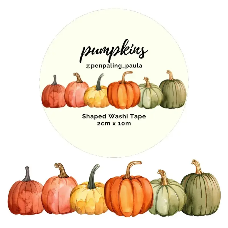 Washi tape - Shaped 20 mm - Pumpkins