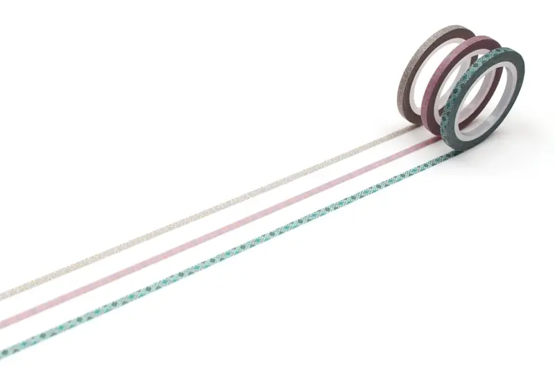 Washi Tape Slim 3 mm 3-pack - Cross stitch