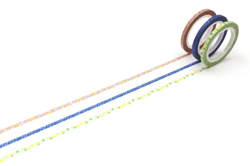 Washi Tape Slim 3 mm 3-pack - Flower