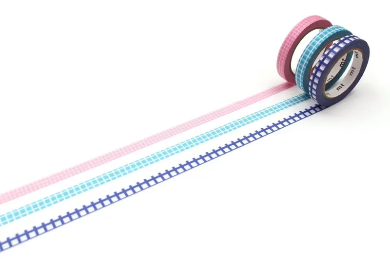 Washi Tape Slim 6 mm 3-pack - Deco grid
