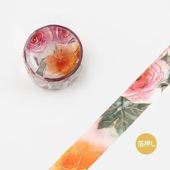 Washi Tape Watercolor Flower - Rose
