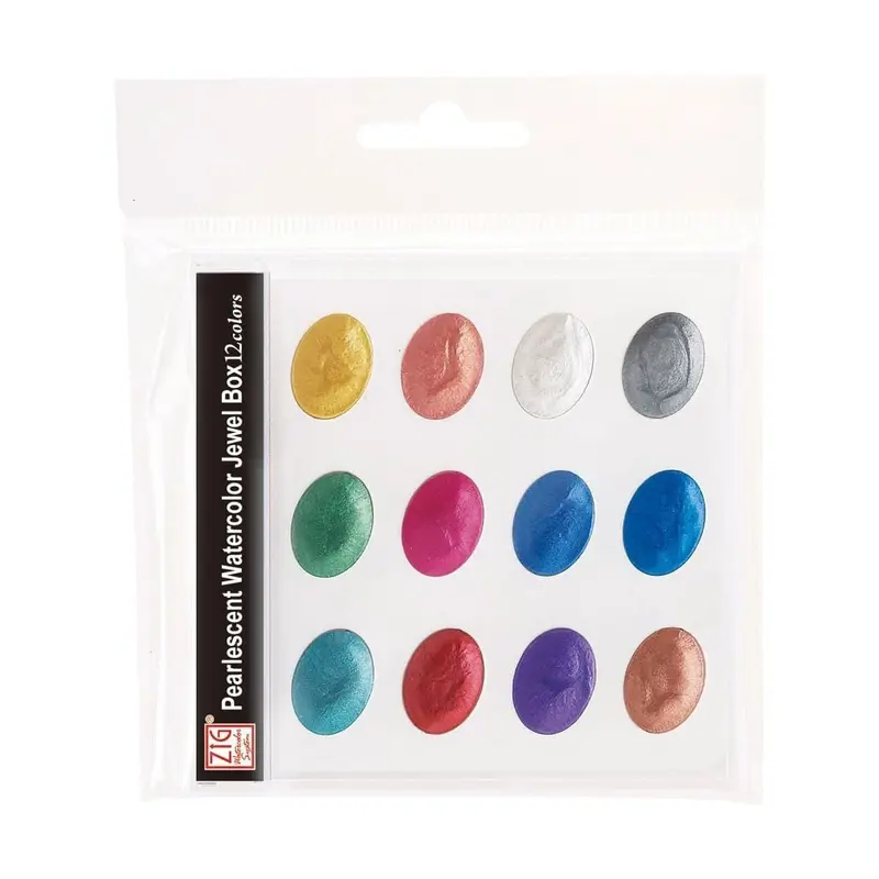 Watercolor Palette 12 färger - Pearlescent