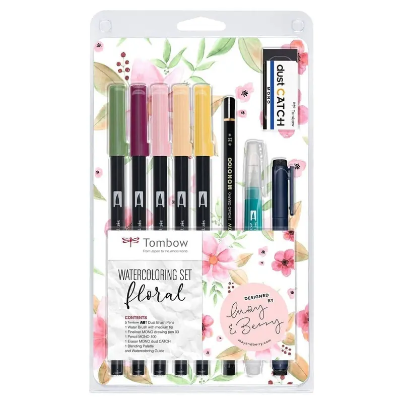 Watercoloring set - Floral