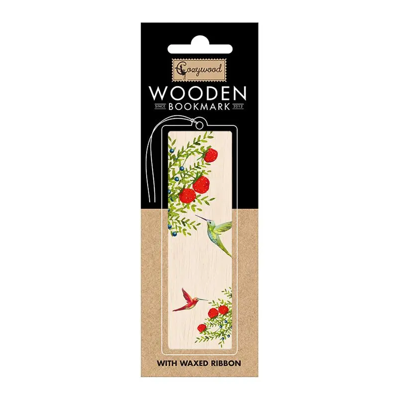 Wooden bookmark - Hummingbirds