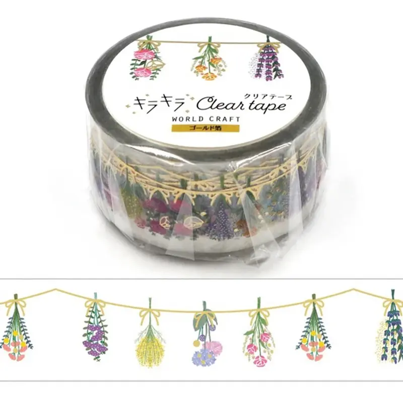 World Craft Kira Kira Clear Tape - Dried Flower