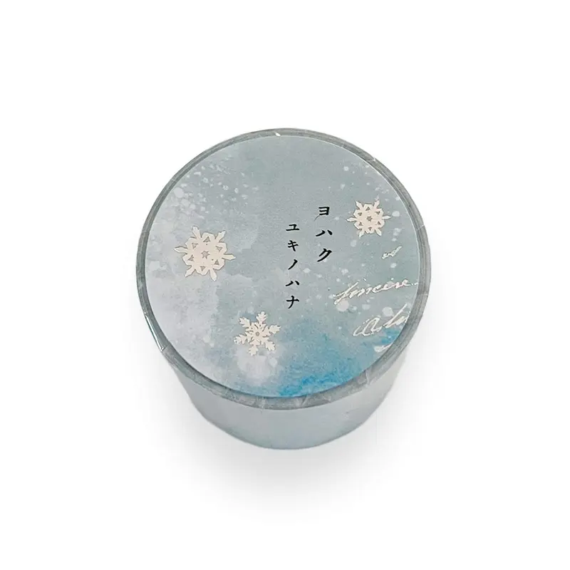 Yohaku Foil-Stamped Roll Sticky Notes RH-002 Snow Flower