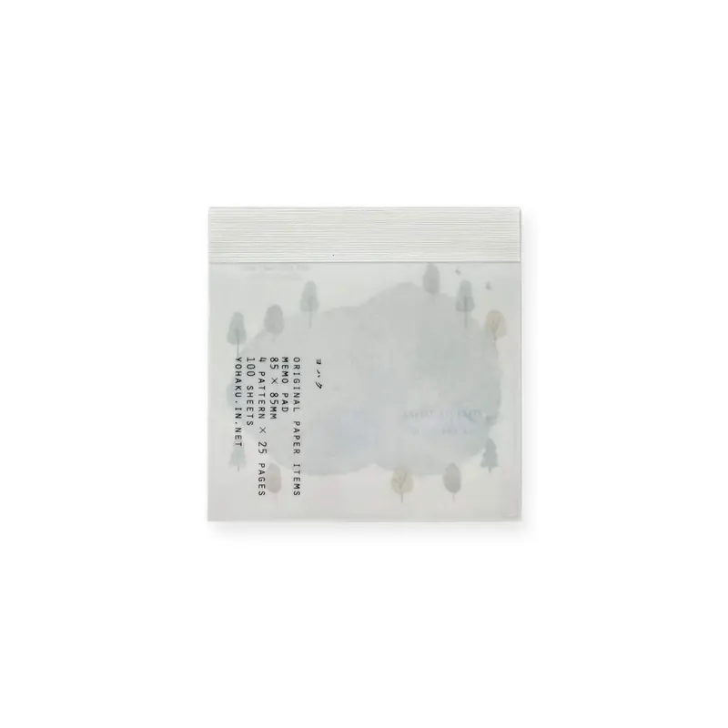 Yohaku Square Memo Pad M-172 Hiking