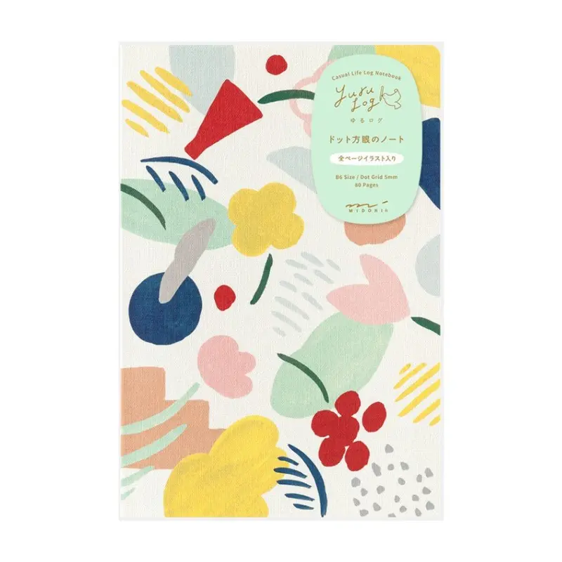Yuru Log Notebook B6 Dotted - Textile