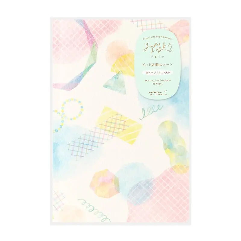 Yuru Log Notebook B6 Dotted - Watercolour