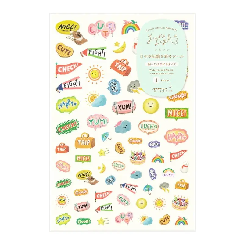 Yuru Log Sticker 1 ark - Feelings