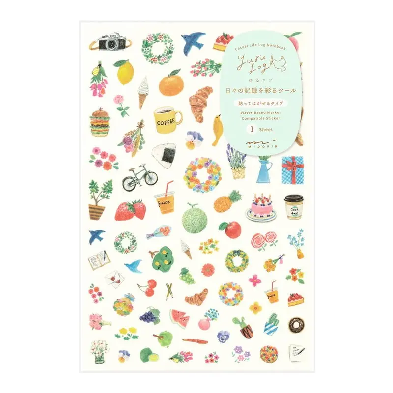 Yuru Log Sticker 1 ark - Motif