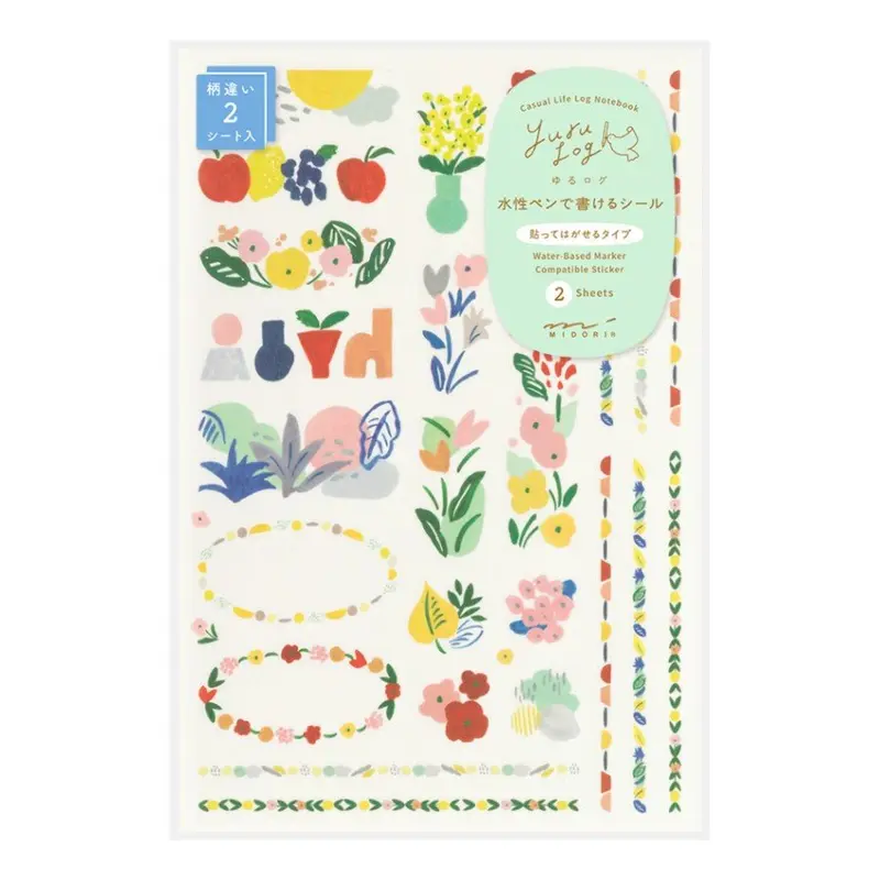 Yuru Log Sticker 2 ark - Textile