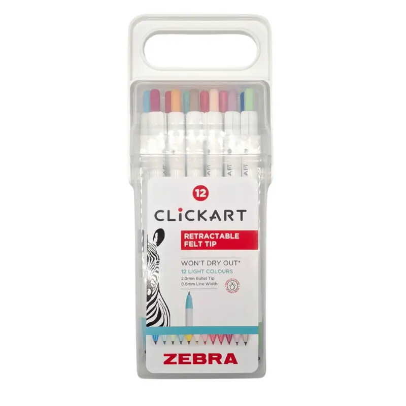 Zebra Marker - Clickart - Light colors - 12-pack
