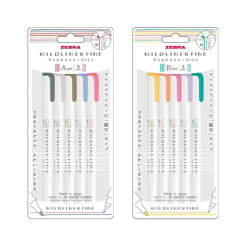 Zebra Mildliner Fine Dual-Tip Marker Limited Edition Set