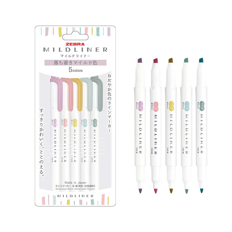 Zebra Mildliner Highlighter - Calm Mild Colors