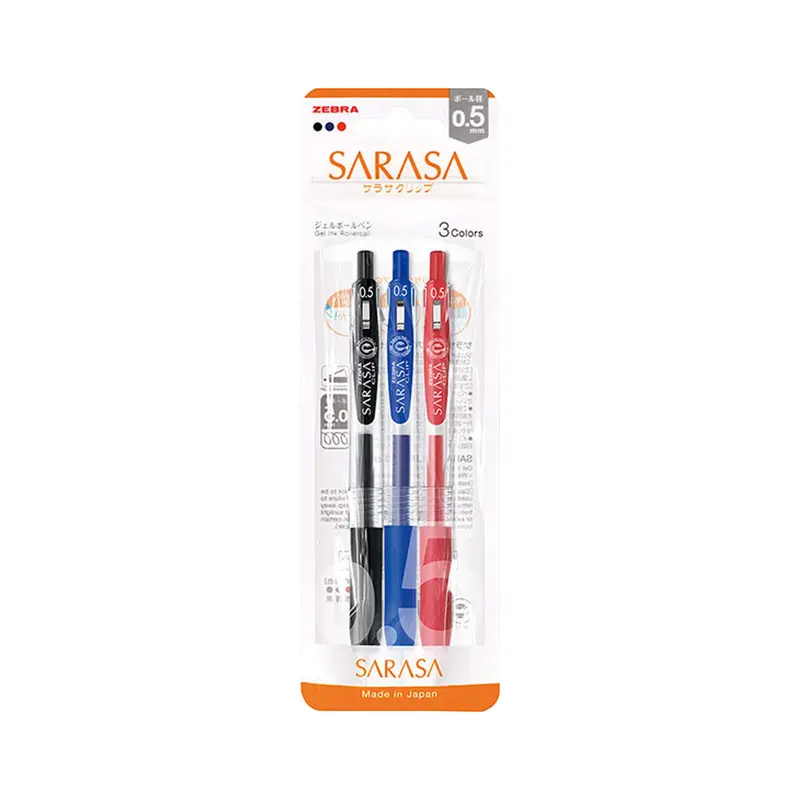 Zebra Sarasa Clip Gel Pen 3-color Set 0.5mm