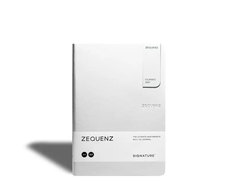 Zequenz - Olinjerad anteckningsbok - Signature Classic - A5 - Vit