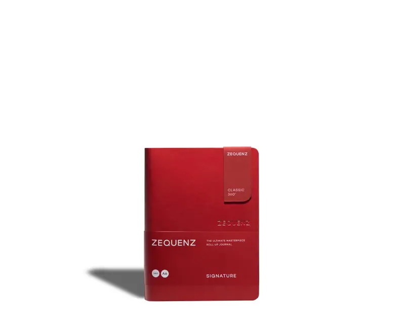 Zequenz - Olinjerad anteckningsbok - Signature Classic - A6 - Röd