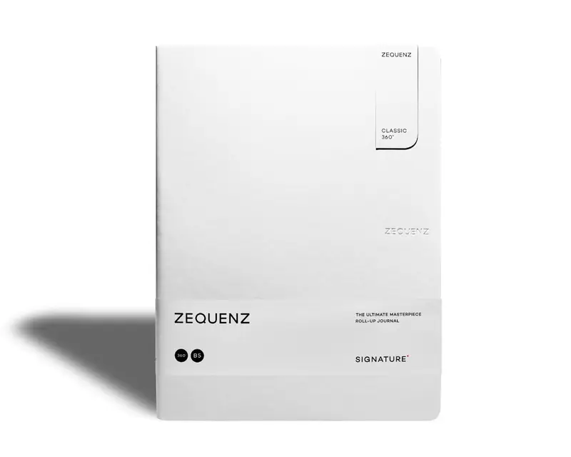 Zequenz - Olinjerad anteckningsbok - Signature Lite - B5 - Vit