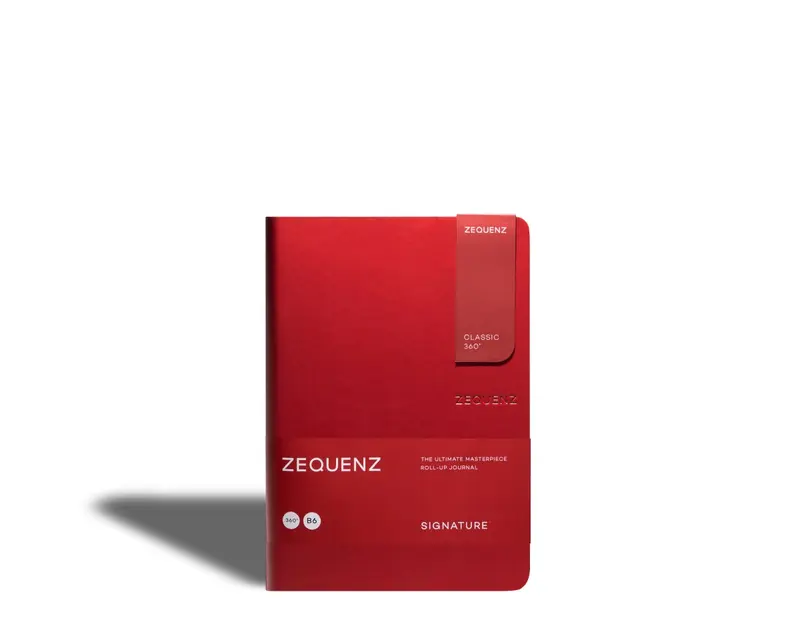 Zequenz - Olinjerad anteckningsbok - Signature Lite - B6 - Röd