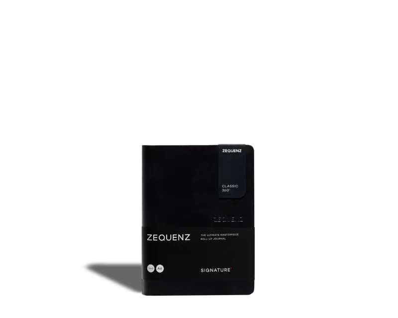 Zequenz - Rutad anteckningsbok - Signature Classic - A6 - Svart
