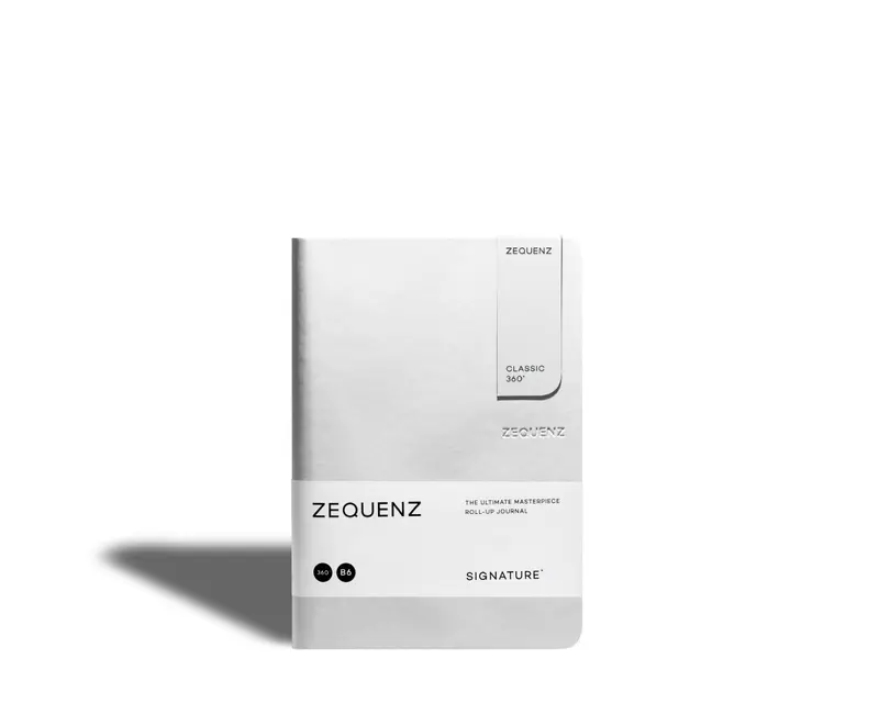 Zequenz - Rutad anteckningsbok - Signature Classic - B6 - Vit